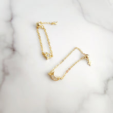 Pavé Gold Moon Chain Ring - Thoughts Accessories