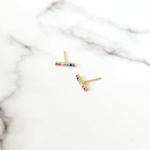 Rainbow Bar Earrings - Thoughts Accessories