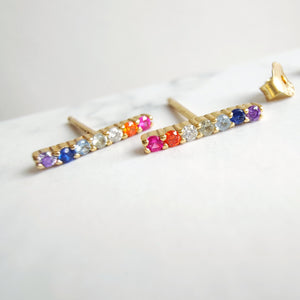 Rainbow Bar Earrings - Thoughts Accessories