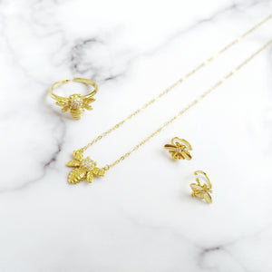 Gold Bee Necklace - Thoughts Accessories