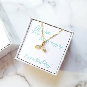 Personalised Birthday Gift Box - Mermaid Tail Necklace - Thoughts Accessories