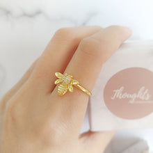 Gold Bee Ring - Thoughts Accessories
