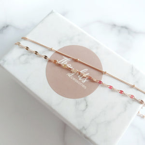 Couplet Rose Gold Bracelet - Thoughts Accessories