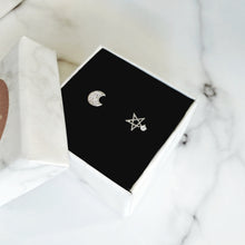 Star and Moon Asymmetrical Earrings - Thoughts Accessories